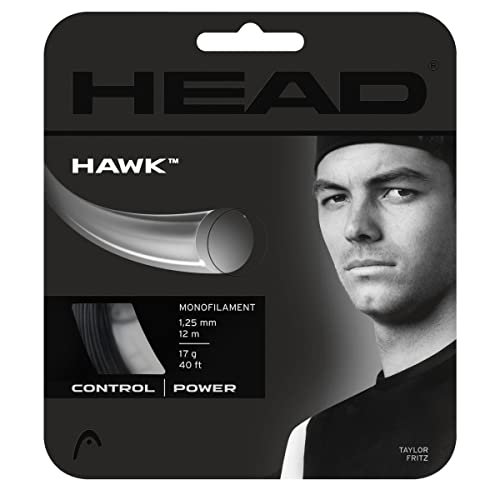 HEAD Unisex-Erwachsene Hawk Set Tennis-Saite, schwarz, 17 von HEAD