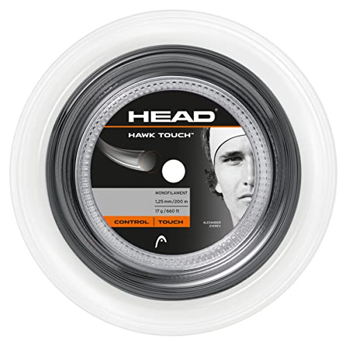 HEAD Unisex-Erwachsene Hawk Touch (200m Reel) Tennis-Saite, anthrazit, 16 von HEAD