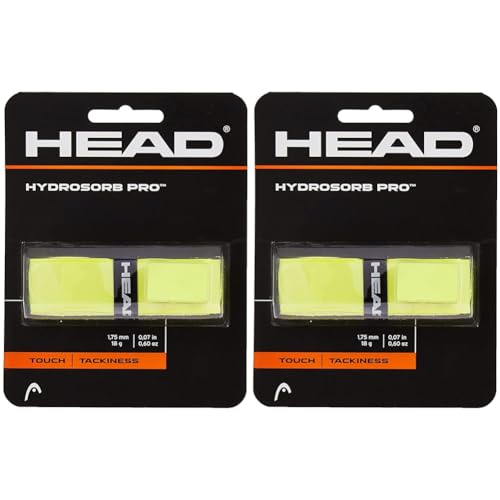 HEAD Unisex-Erwachsene Hydrosorb Pro Griffband, Yellow, Einheitsgröße (Packung mit 2) von HEAD