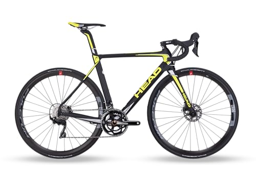 HEAD Unisex - Adult I-Speed Team Road Bike, Matt Black/Yellow, 54 von HEAD