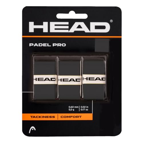 HEAD Unisex-Adult Padel Pro Griffband, Schwarz, One Size von HEAD