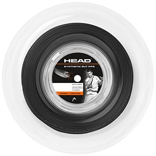 HEAD Unisex-Erwachsene Synthetic Gut PPS Rolle Tennis-Saite, Black, 18 von HEAD