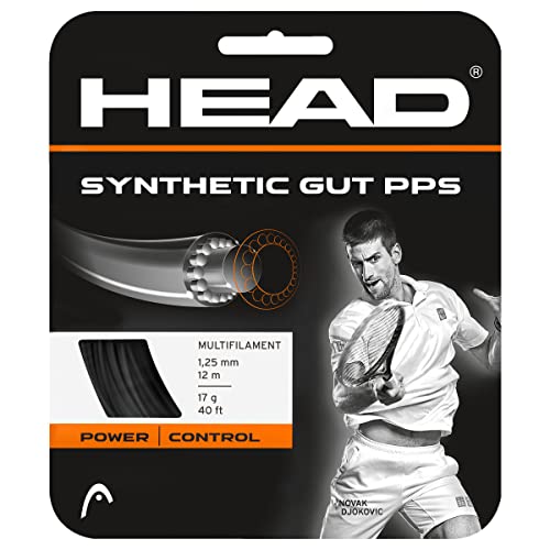 HEAD Unisex-Erwachsene Synthetic Gut PPS Set Tennis-Saite, Black, 16 von HEAD