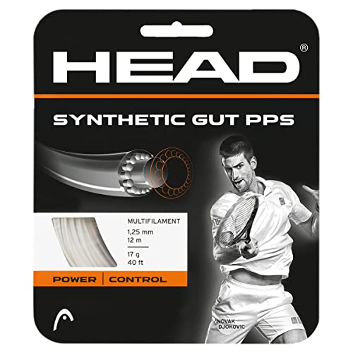 HEAD Unisex-Erwachsene Synthetic Gut PPS Set Tennis-Saite, White, 16 von HEAD