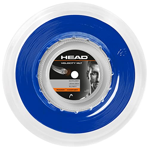 HEAD Unisex-Adult Velocity MLT Rolle Tennis-Saite, Blau, 1.30 mm / 16 g von HEAD