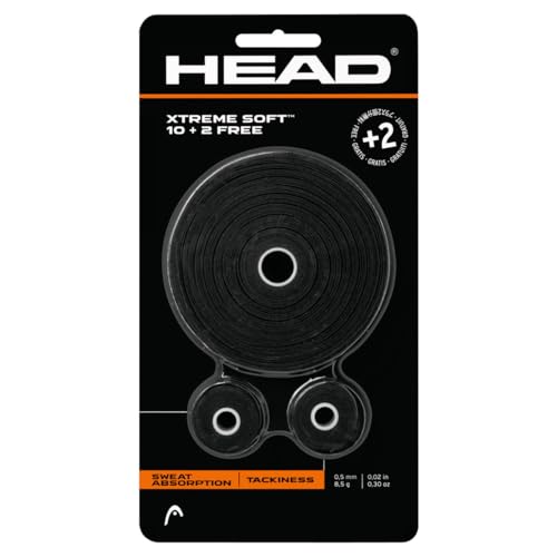 HEAD Unisex-Erwachsene Xtremesoft 10+2 Griffband, schwarz, Einheitsgröße von HEAD