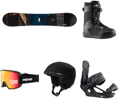HEAD Unisex Snowboard Ausrüstung inkl. Helm & Brille: Rush Snowboard + Classic LYT BOA Snowboardboots + NX ONE Snowboard-Bindung + COMPACT Evo Helm + CONTEX Brille von HEAD