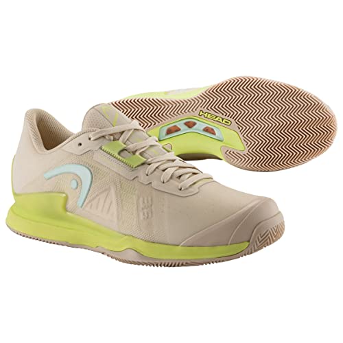 HEAD Women's Sprint Pro 3.5 Clay Women Tennisschuh, Macadamia/Lime, 36.5 von HEAD