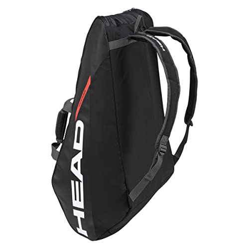 HEAD Unisex – Erwachsene Tour Racquet Bag XL Tennistasche, schwarz/orange, 12R von HEAD
