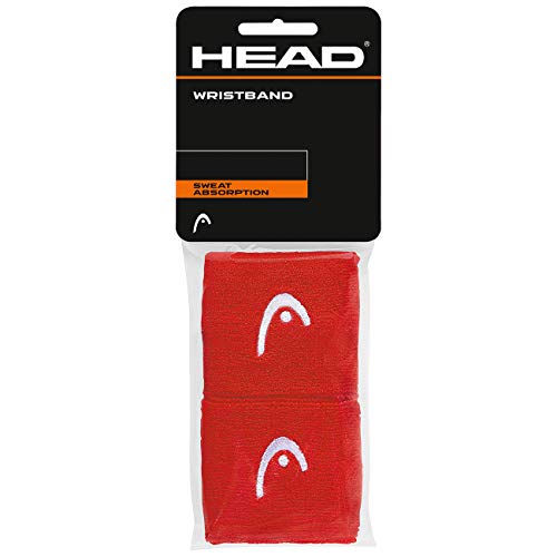 HEAD Unisex – Erwachsene 2,5 Schweißband, red, One Size von HEAD