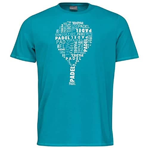HEAD Unisex Kinder Padel Typo T-shirt Junior Blusen T Shirts, Petrol, S EU von HEAD