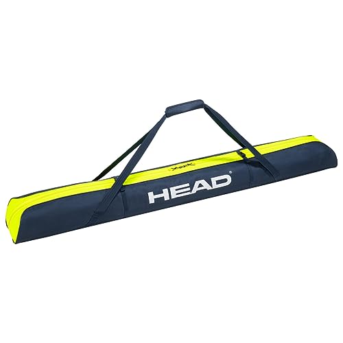 HEAD Unisex – Adult Double Skibag Skitasche, blau/gelb, 175 cm von HEAD