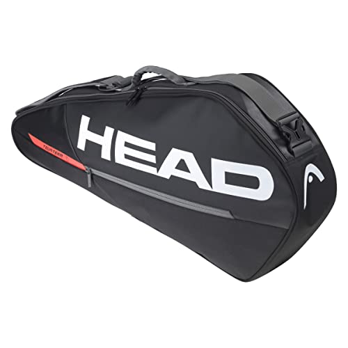HEAD Unisex – Erwachsene Tour Racquet Bag S Tennistasche, schwarz/orange, 3R von HEAD