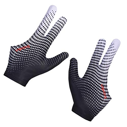 HEALLILY 1 Stück 3 Anti-Slip Billardhandschuh Fingerhandschuh atmungsaktiv Snooker Handschuh Billard Pool Fingerhandschuhe von HEALLILY