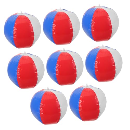 HEALSOPTHY 8 Stück Teiliges PVC Strandball Aufblasbar Bunte Wasserbälle Robust für Pool Party Sommer Outdoor für Geburtstag Beachball in Rot Blau Weiß HEALSOPTHY 8 Stück Teiliges PVC Strandball Aufblasbar Bunte Wasserbälle Robust für Pool Party Sommer Outdoor für Geburtstag Beachball in Rot Blau Weiß von HEALSOPTHY