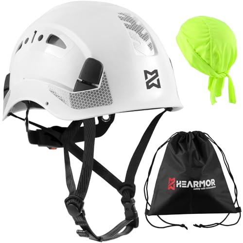 HEARMOR Höhenarbeiten Industriehelm Erwachsene Bauhelm ABS Schutzhelm Zertifizierung EN12492 Bestanden EN397 Stoßdämpfung und Eindringfestigkeit Test Bauarbeiterhelm Sicherheitshelm von HEARMOR