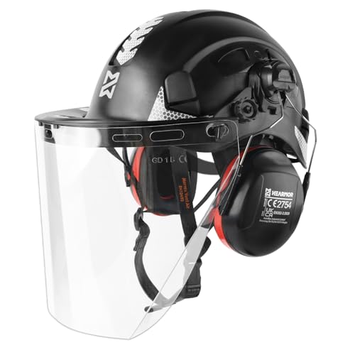 HEARMOR Mervex Forest Air - ABS-Schutzhelm für Hocharbeitsplätze im Waldbereich Zertifizierung EN12492 Bestanden EN397 Stoßdämpfung und Eindringfestigkeit Test Bauarbeiterhelm Sicherheitshelm von HEARMOR