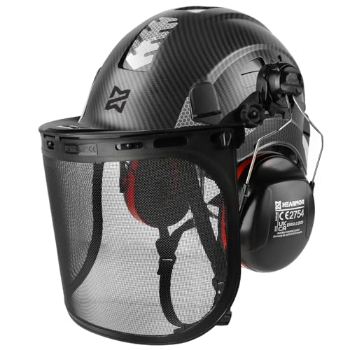 HEARMOR Mervex Forest Air - ABS-Schutzhelm für Hocharbeitsplätze im Waldbereich Zertifizierung EN12492 Bestanden EN397 Stoßdämpfung und Eindringfestigkeit Test Bauarbeiterhelm Sicherheitshelm von HEARMOR