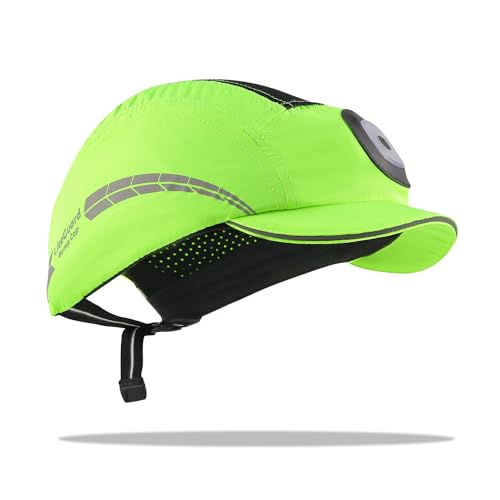 HEARMOR Safety Bump Cap with LED Lighting, USB Rechargeable Headlamp Baseball Cap Style, Lightweight Breathable Hard Hat for Men and Women,Lime von HEARMOR