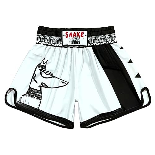 HEARTTOUCH Herren Muay Thai Fight Shorts - Premium Boxing Shorts Kurze Thaiboxhose Kickboxing Shorts für Thaiboxen, Kickbox, Boxing (Typ C,3XL) von HEARTTOUCH