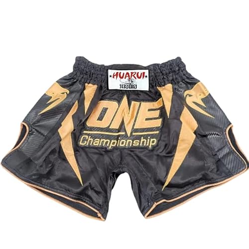 HEARTTOUCH Herren Muay Thai Fight Shorts - Premium Boxing Shorts Kurze Thaiboxhose Kickboxing Shorts für Thaiboxen, Kickbox, Boxing (Typ Q,XL) von HEARTTOUCH