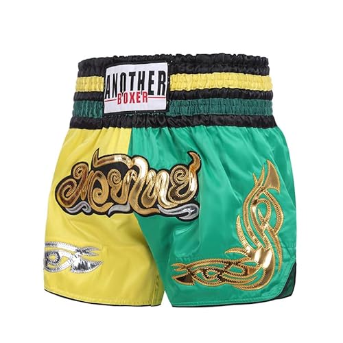 HEARTTOUCH Herren Muay Thai Fight Shorts - Premium Boxing Shorts Thaishorts Kurze Thaiboxhose Sporthose für Thaiboxen Kickboxen Boxing XS-3XL (54,M) von HEARTTOUCH