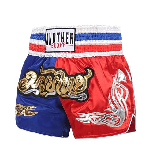 HEARTTOUCH Herren Muay Thai Fight Shorts - Premium Boxing Shorts Thaishorts Kurze Thaiboxhose Sporthose für Thaiboxen Kickboxen Boxing XS-3XL (55,M) von HEARTTOUCH