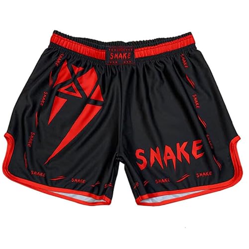 HEARTTOUCH Herren Muay Thai Fight Shorts Thaishorts - Premium Kurze Thaiboxhose Boxenhose Boxing Kickboxing Shorts für Thaiboxen, Kickbox, Boxing (e,3XL) von HEARTTOUCH