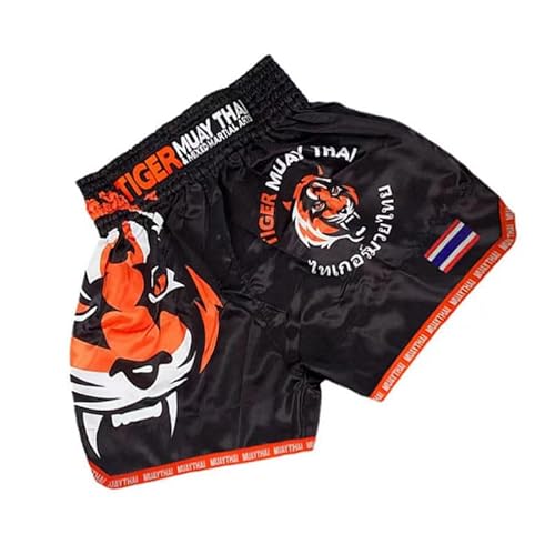 HEARTTOUCH Herren Premium Muay Thai Fight Shorts - Thaishorts Boxing Shorts Kurze Thaiboxhose Trainingshose für Thaiboxen Kickboxen Boxing S-4XL (92,L) von HEARTTOUCH