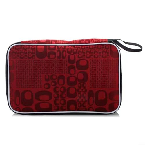 HEIBTENY Tragbare Tischtennis Schläger Tasche Staubdichte Aufbewahrungstasche Rechteck Paddles Fall(Red) von HEIBTENY