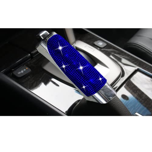 Auto-Diamant-Strass-Handbremse, ABS-Abdeckung, Handbremshülse, rutschfeste Auto-Feststellbremse, Auto-Innenzubehör (blau) Passend für die meisten Automodelle von HEJIAL