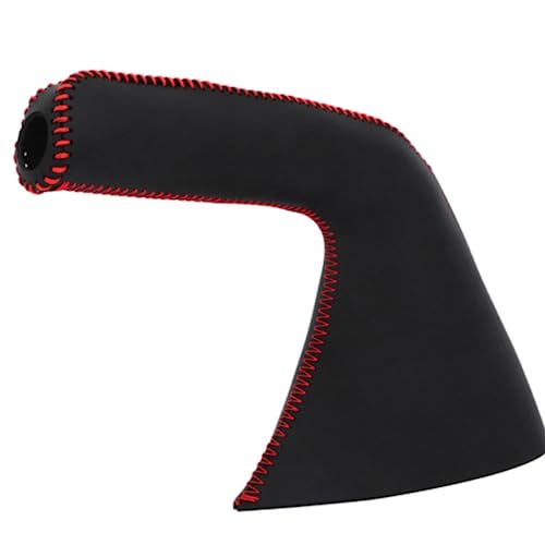 Auto-Handbremshülle, echtes Leder, Handbremsgriff-Abdeckung, Auto-Griff-Hülsenschutz, Auto-Dekoration (rot) Für Mazda 3 2011 von HEJIAL