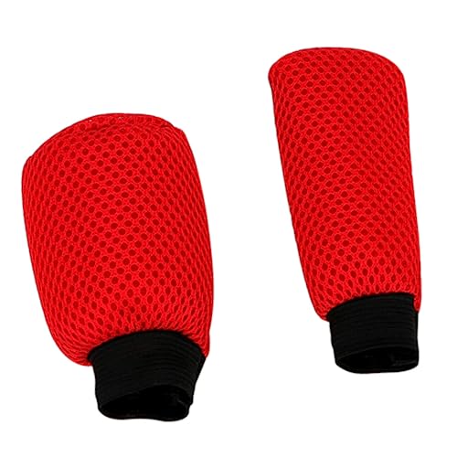 Auto-Styling 2 Stück/Set Auto-Handbremsgriffe Handbrems-Abdeckungshülse Anti-Rutsch-Handbrems-Schaltknauf-Abdeckung (rot) Passend für die meisten Automodelle von HEJIAL