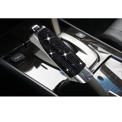 Handbremsen-Set, universal, eingelegte Diamant-Auto-Handbremshülse, ABS-Abdeckung, rutschfeste Auto-Feststellbremse, Innenzubehör (schwarz) Passend für die meisten Fahrzeugmodelle von HEJIAL