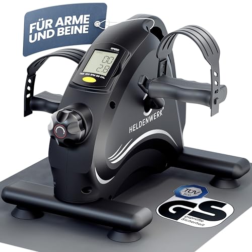 HELDENWERK Pedaltrainer Basic Set - TÜV/GS geprüft inkl. Befestigungsgurt & Anti-Rutschmatte - Arm- und Beintrainer für Zuhause - Senioren Pedal-Trainer, Heimtrainer von HELDENWERK