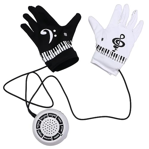 HEMOTON 1 Paar Musikhandschuhe Piano Gloves Piano Handschuhe Piano-Handschuhe mit Demo-Songs Melodische Handschuhe Klavier lustige Handschuhe E-Piano-Handschuhe mit Musik erröten von HEMOTON