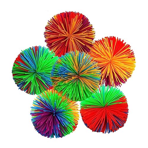 HEMOTON 1 Satz 10St silikon fadenförmige Kugel kinderball kinderbälle Regenbogen-Pom-Hüpfbälle hüpft flauschig AFFE hüpfendes Spielzeug Spielzeuge hüpfender, Flauschiger Ball behaart Kusch von HEMOTON