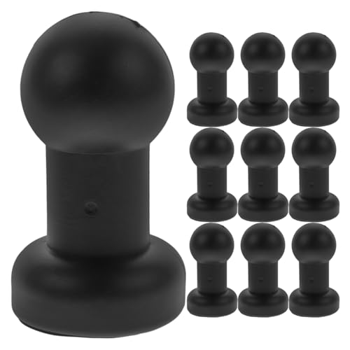 HEMOTON 10St Trampolin-Kappe Rohrschutz für Trampolin Trampolin-Endkappen Trampolin zubehör Trampolin ersatzteile Trampolin Schrauben Kappen für Trampolinstöcke Plastik Black von HEMOTON