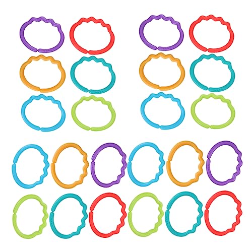 HEMOTON 24St Fingerverbindungsring Babyspielzeug spielzeughandys für Babys Kinderwagen Ringe Kinderbettring Kinderwagen für Kleinkinder Kleinkindspielzeug tröstendes Spielzeug Krippe von HEMOTON