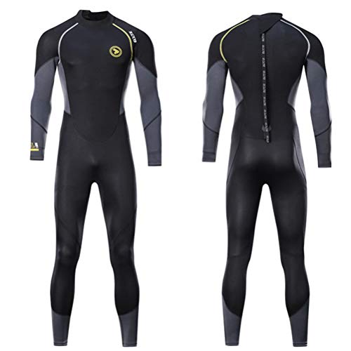 Herren Ganzkörper-Neoprenanzug, 1,5 mm Neopren-Triathlon Badeanzug Warm Tauchen Taucheranzug für Surfen Schnorcheln Spear,M von HERAHQ