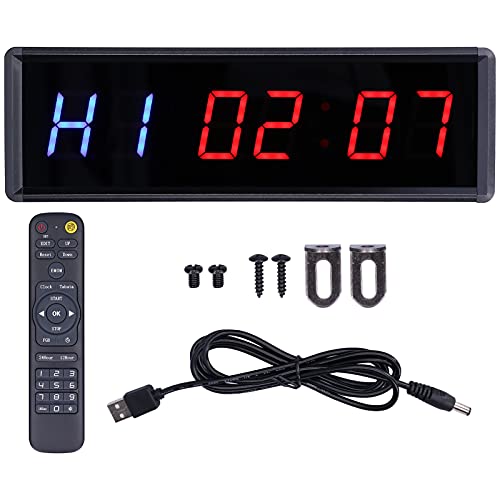 HERCHR Fitnessstudio -Timer 1.5 "LED -Intervall -Timer -Training Timer Timer Stopwatch Timer Count Down/Up mit Fernbedienung, Home -Fitnessstudio -Garage -Fitness mit Summer, digitaler HERCHR Fitnessstudio -Timer 1.5 "LED -Intervall -Timer -Training Timer Timer Stopwatch Timer Count Down/Up mit Fernbedienung, Home -Fitnessstudio -Garage -Fitness mit Summer, digitaler von HERCHR