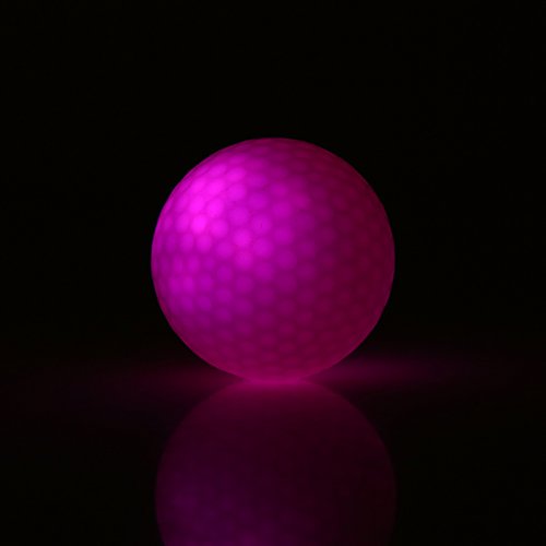 HERCHR LED-Golfball, 42 Mm/1,65 Zoll, Im Dunkeln Leuchtender Golfball, Hell Leuchtende Bälle Für Nachtsportübungen(Rosa) von HERCHR