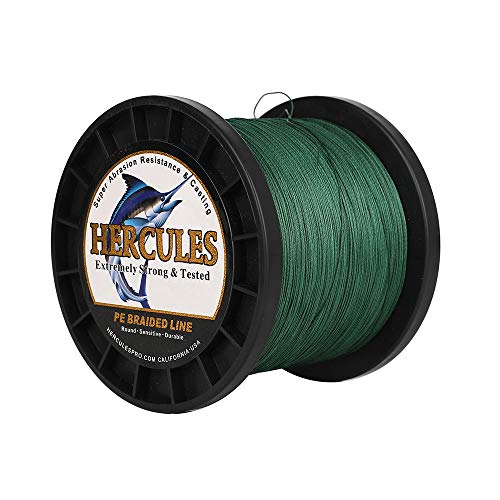 HERCULES Super Cast 100m - 2000m Yards Geflochtene Angelschnur 10lb - 300lb Test für Salzwasser Süßwasser PE Geflecht Fischdraht Superline 8 Stränge von HERCULES
