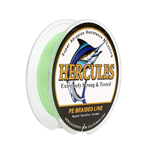 Hercules Super Cast 100m - 2000m 109-2196 Yards Geflochtene Angelschnur 6lb - 100lb Test für Salzwasser Süßwasser PE Geflecht Fischdraht Superline 4 Stränge von HERCULES