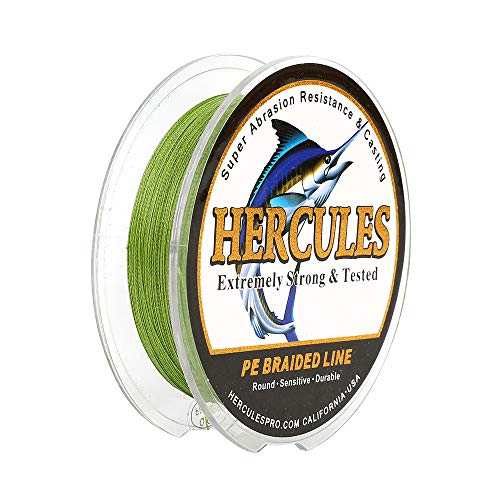 Hercules Super Cast 100m - 2000m 109-2196 Yards Geflochtene Angelschnur 6lb - 100lb Test für Salzwasser Süßwasser PE Geflecht Fischdraht Superline 4 Stränge von HERCULES