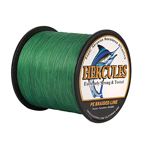 Hercules Super Cast 100m - 2000m 109-2196 Yards Geflochtene Angelschnur 6lb - 100lb Test für Salzwasser Süßwasser PE Geflecht Fischdraht Superline 4 Stränge von HERCULES