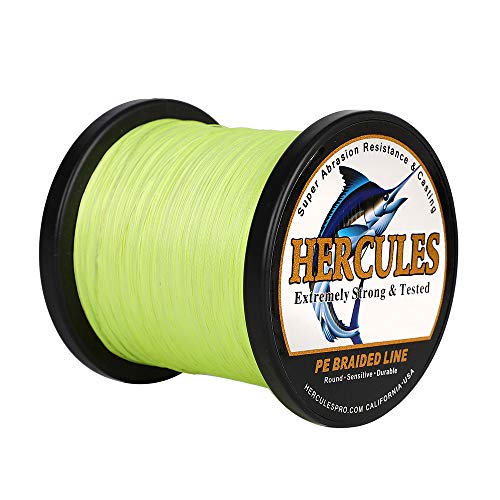 Hercules Super Cast 100m - 2000m 109-2196 Yards Geflochtene Angelschnur 6lb - 100lb Test für Salzwasser Süßwasser PE Geflecht Fischdraht Superline 4 Stränge von HERCULES