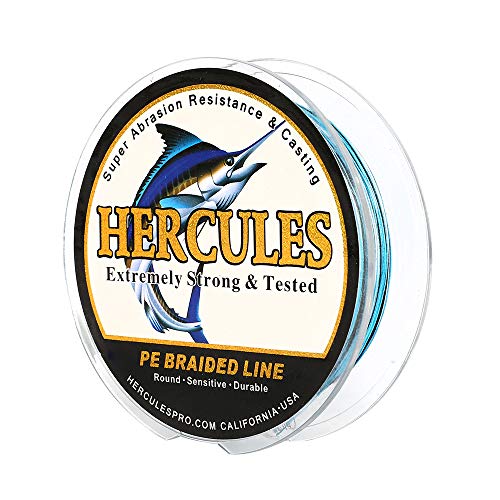 Hercules Super Cast 100m - 2000m Yards Geflochtene Angelschnur 10lb - 300lb Test für Salzwasser Süßwasser PE Geflecht Fischdraht Superline 8 Stränge von HERCULES