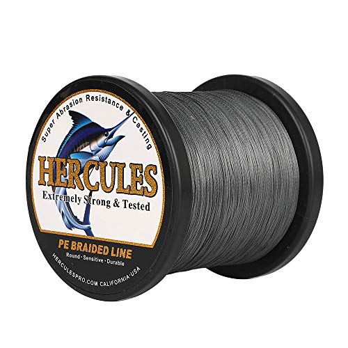 Hercules Super Cast 100m - 2000m Yards Geflochtene Angelschnur 10lb - 300lb Test für Salzwasser Süßwasser PE Geflecht Fischdraht Superline 8 Stränge von HERCULES