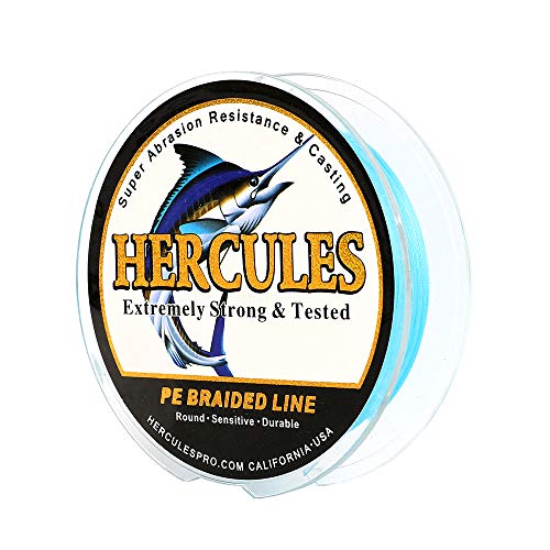 Hercules Super Cast 100m - 2000m Yards Geflochtene Angelschnur 10lb - 300lb Test für Salzwasser Süßwasser PE Geflecht Fischdraht Superline 8 Stränge von HERCULES